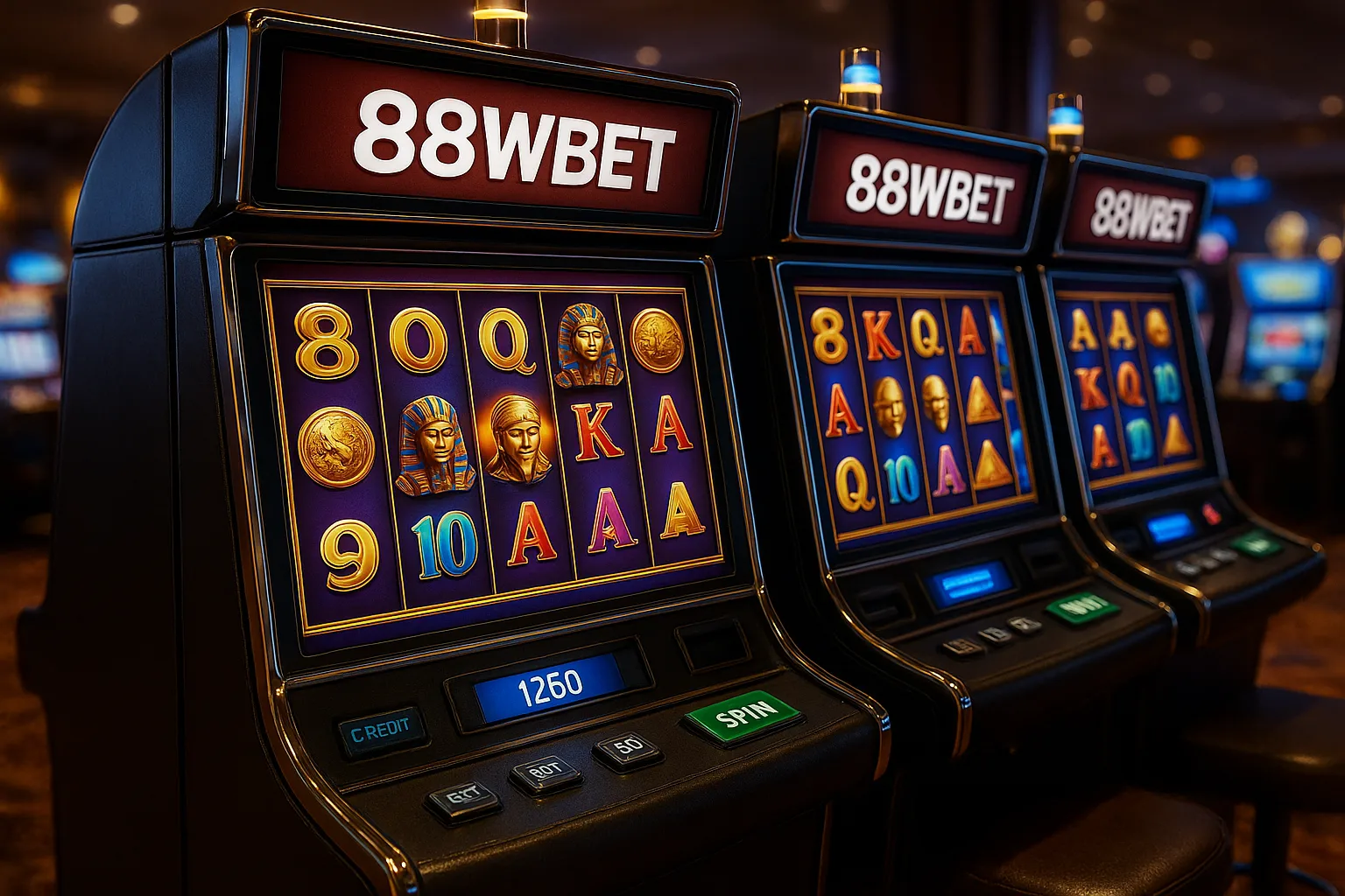 Explore o mundo das slot machines no 88WBET Casino